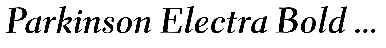 Parkinson Electra Bold Italic